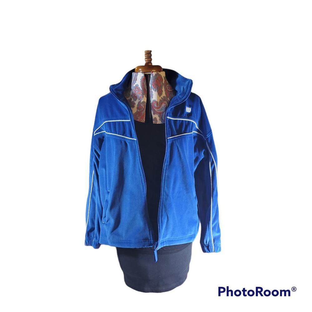 Wilson | Royal Blue Velour Tennis/Track Jacket | Large 14-16